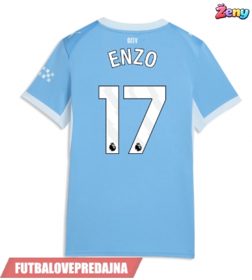 Lacne Ženy Futbalové dres Manchester City Enzo Fernandez #17 2026-27 Krátky Rukáv - Domáci
